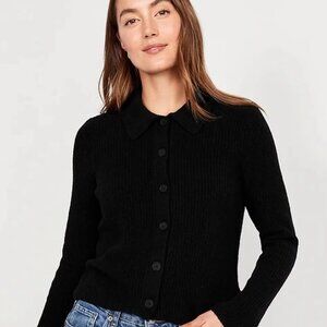 Old Navy Black Button Up SoSoft Collared Cardigan Sweater Size 2X